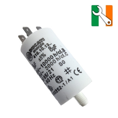 Hotpoint Tumble Dryer 8uF Capacitor (07-CP-8uF) Rep of Ireland Buy from Appliance Spare Parts Direct Ireland.