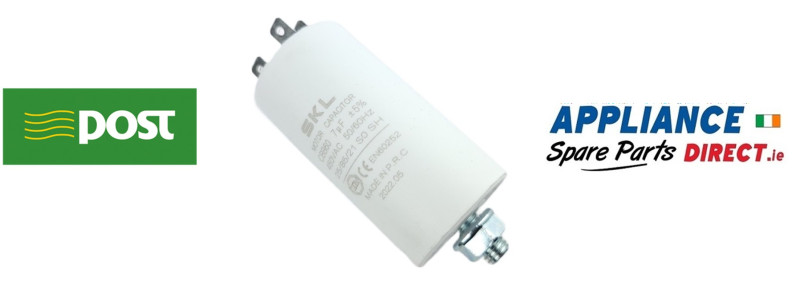 Indesit Tumble Dryer 7uF Capacitor (07-CP-7uF) Buy from Appliance Spare Parts Direct Ireland.