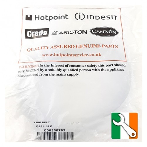 Indesit Tumble Dryer Belt  (1991 H6)   09-HP-17A Buy from Appliance Spare Parts Direct Ireland.
