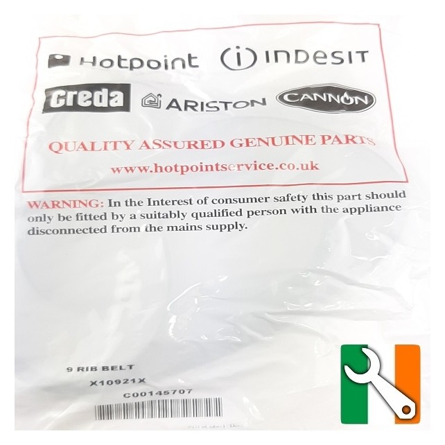 Ariston Tumble Dryer Belt  (1860 9PHE)   09-HP-11A Rep of Ireland Buy from Appliance Spare Parts Direct Ireland.