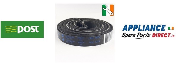 Genuine Zanussi Tumble Dryer Belt  (1975 H7)   09-EL-04G Buy from Appliance Spare Parts Direct Ireland.