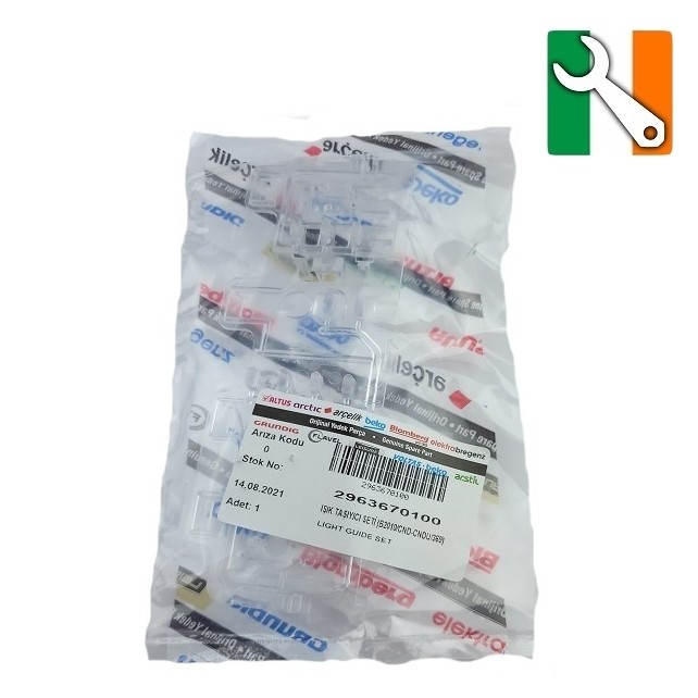 Beko Flavel Dryer Button Light Guide Set 2963670100 Buy from Appliance Spare Parts Direct Ireland.